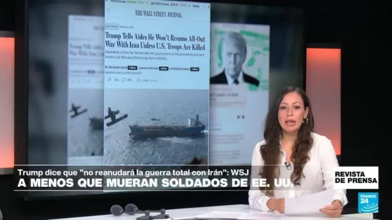 "Trump le dice a asesores que no reanudará la guerra total con Irán": 'The Wall Street Journal'