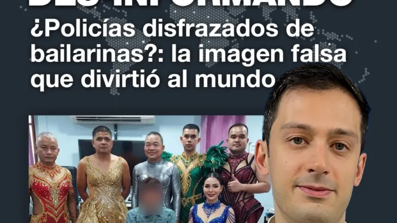 ¿Policías disfrazados de bailarinas? La imagen falsa que divirtió al mundo