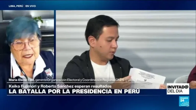 María Elena Tilit, gerente del ONPE en Perú, habla sobre el escrutinio del balotaje