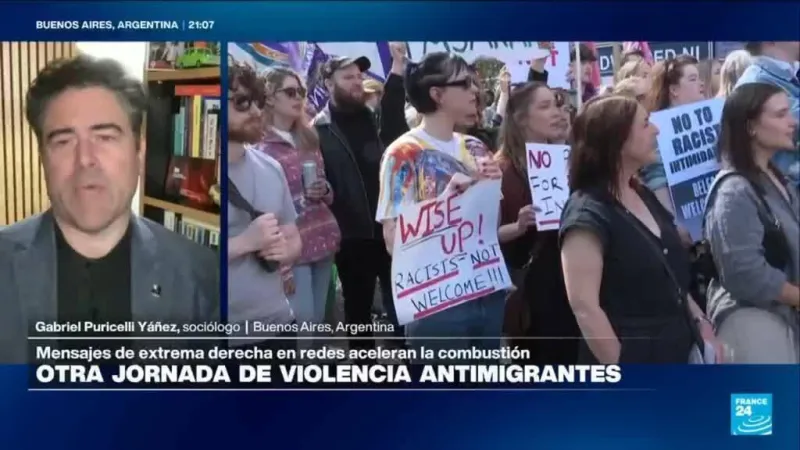 Gabriel Puricelli: "Protestas en Belfast están concentradas en pandillas violentas de ultraderecha"
