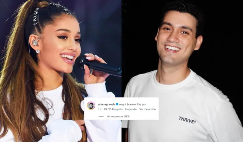 Ariana Grande causa revuelo con peculiar pedido al hijo de Alfredo Benavides en redes: "¿Me prestas esto, por favor?"