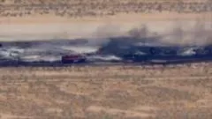 Mueren 8 personas en un avión B-52 de la Fuerza Aérea de EE.UU. que se estrelló tras despegar en California