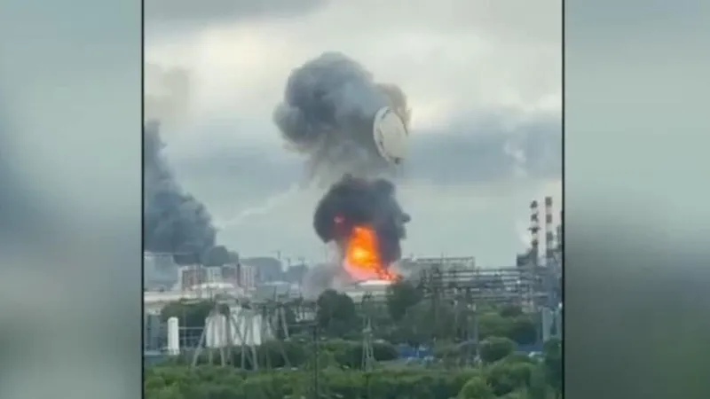 Ucrania ataca Moscú con cientos de drones e impacta una refinería