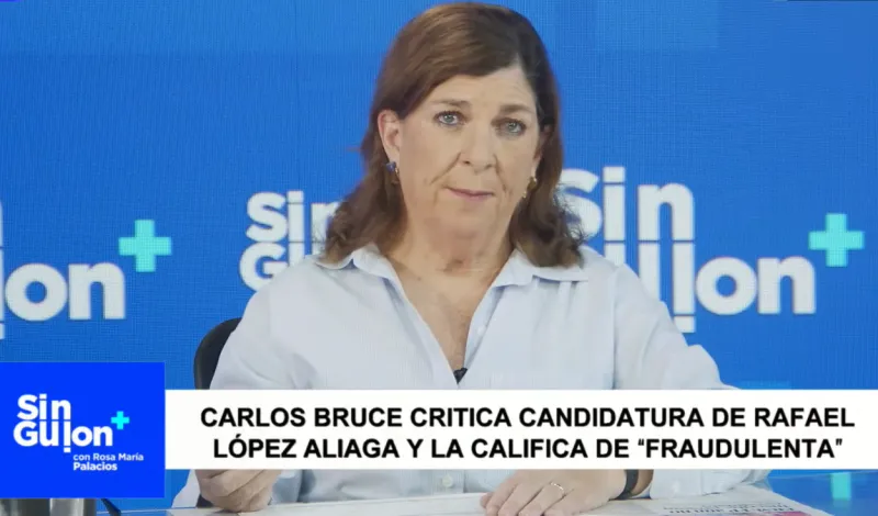 Carlos Bruce sobre Rafael López Aliaga: "Su postulación es un fraude a la ley"