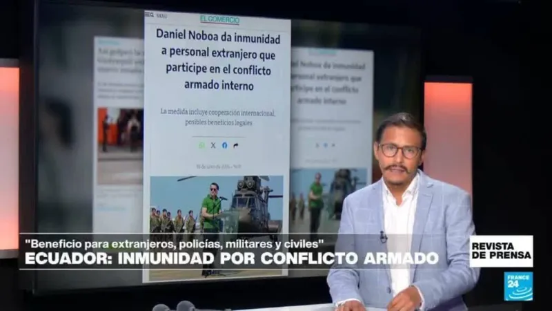 "Noboa da inmunidad a personal extranjero que participe en conflicto armado": 'El Comercio'