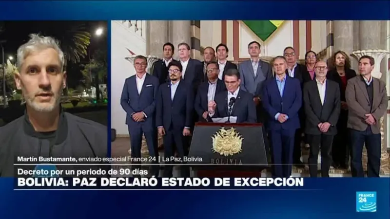 Legisladores bolivianos definirán el futuro del Estado de Excepción decretado por Rodrigo Paz