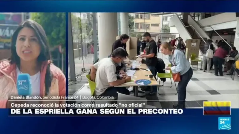¿Qué sigue después del preconteo que da ventaja a De la Espriella en las elecciones en Colombia?