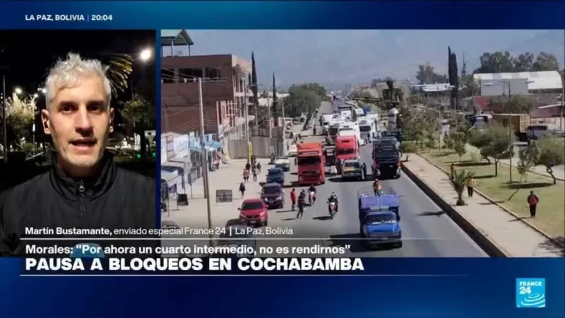 Informe desde La Paz: el Trópico de Cochabamba anuncia un cuarto intermedio en los bloqueos