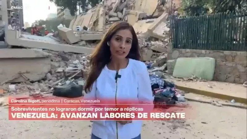 Informe desde Caracas: avanzan las labores de rescate en edificios colapsados tras doble terremoto