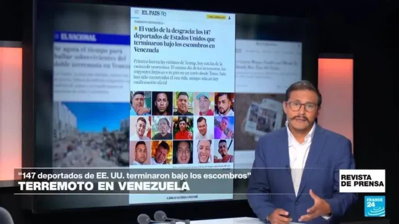 "Los 147 deportados de EE. UU. que terminaron bajo escombros en Venezuela": 'El País'