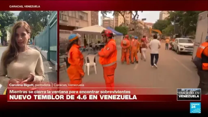 Nuevo sismo en Venezuela mientras avanzan labores de búsqueda y rescate