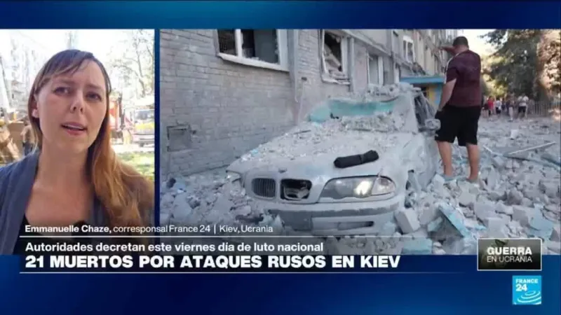 30 puntos de Kiev fueron alcanzados por ataques rusos, dejando 21 muertos