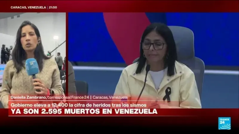 Delcy Rodríguez defiende la respuesta del Gobierno tras los terremotos en Venezuela