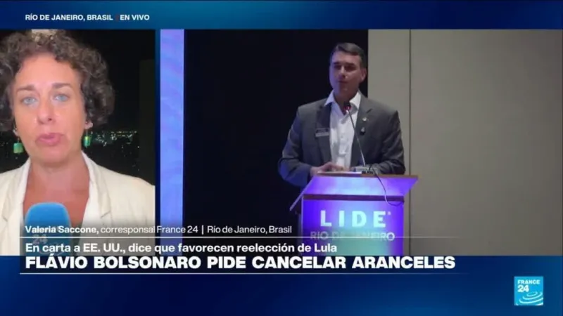 Flávio Bolsonaro pide cancelar la entrada en vigor de aranceles de EE. UU. a Brasil