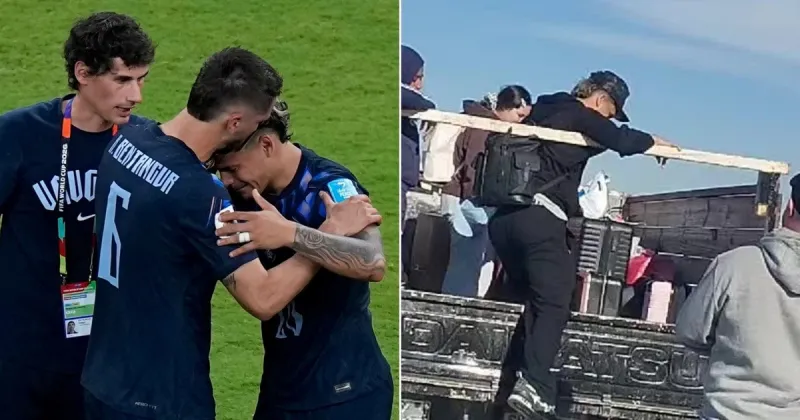 Una de las figuras de Uruguay regresó del Mundial en un camión fletero y las imágenes se viralizaron en redes