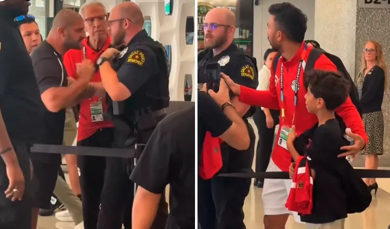 Delegación de Egipto se enfrenta a policía de Estados Unidos por impedir que jugador se tome foto con niño