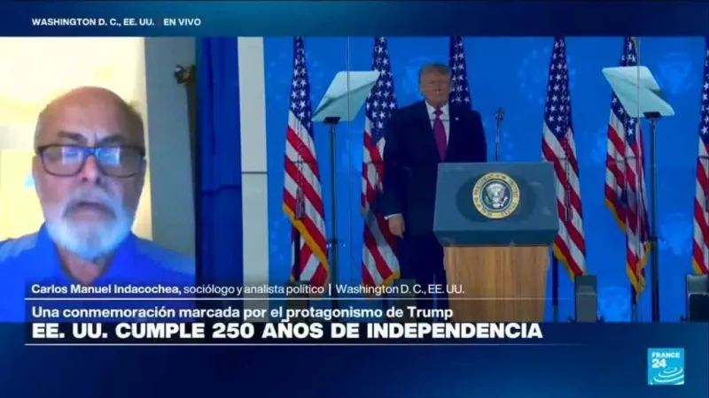¿Donald Trump convirtió el aniversario de 250 años de intependencia en un culto a su figura?