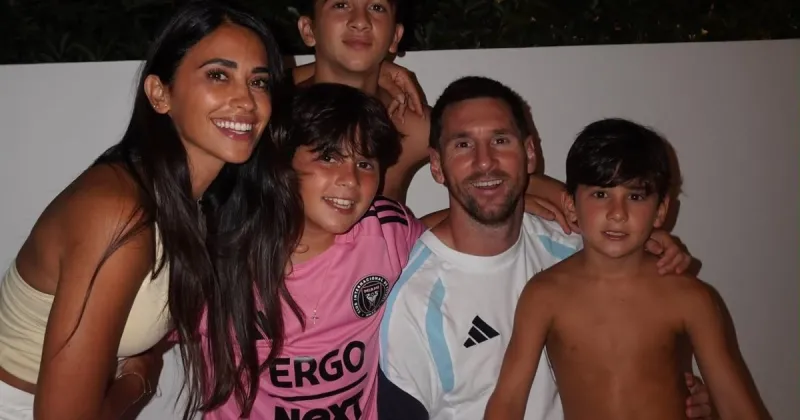 La Scaloneta recarga energías: las fotos del reencuentro de Lionel Messi con Antonela y sus hijos en la noche libre en Miami