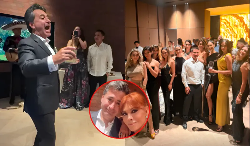 Renzo Costa celebró su cumpleaños en exclusiva fiesta y el esposo de Magaly Medina lo sorprendió al cantarle