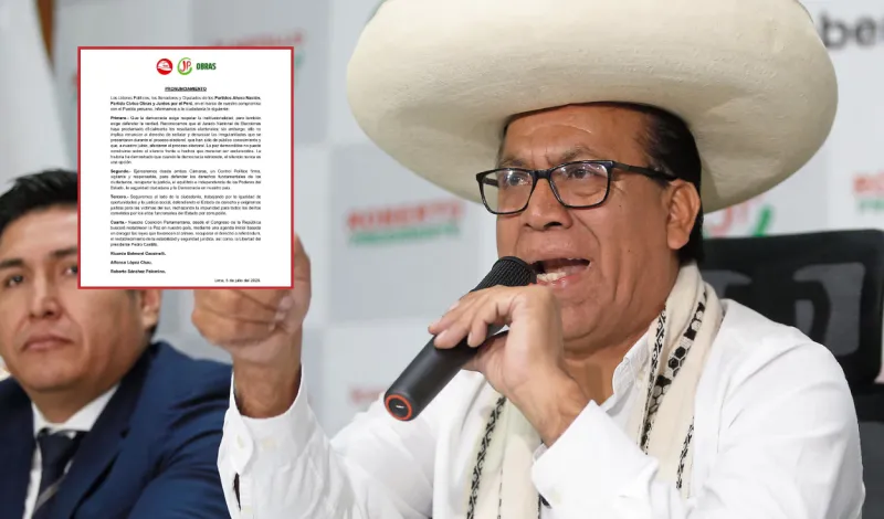 Roberto Sánchez reconoce proclamación de Keiko Fujimori, pero señala "irregularidades" en las elecciones