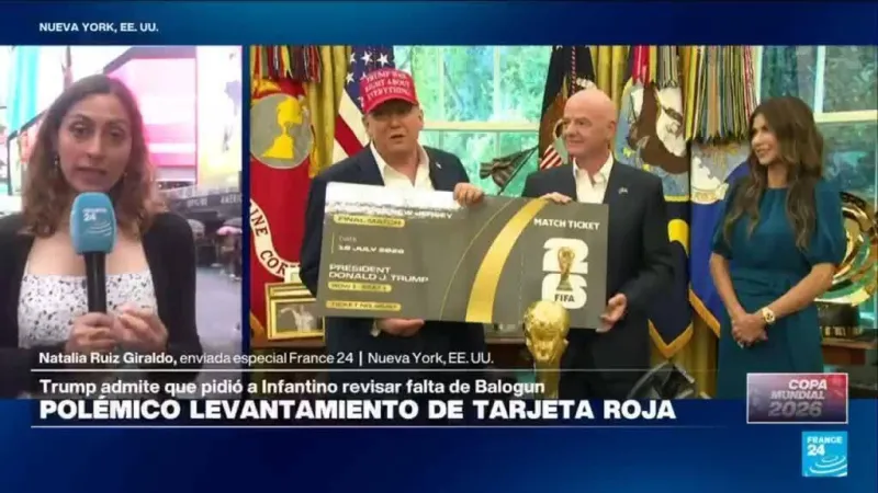 Mundial 2026: Polémica por el levantamiento de la tarjeta roja a Balogun tras pedido de Trump