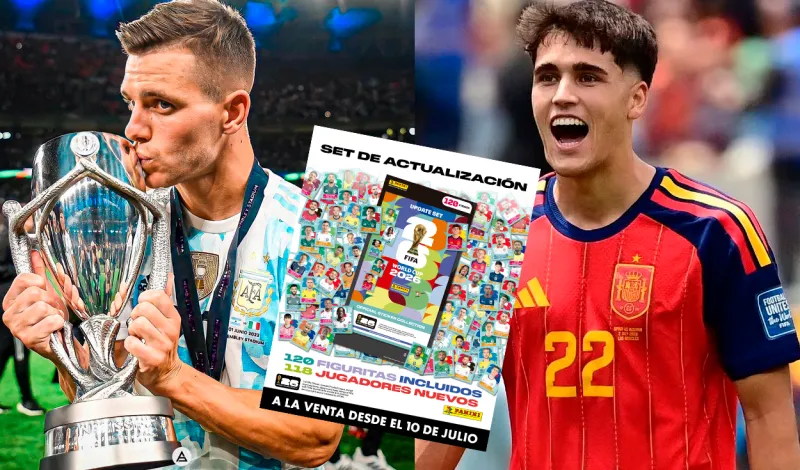 Giovani Lo Celso, Pau Cubarsí y otras estrellas del fútbol llegan al Álbum Panini con el Set de Actualización desde este 10 de julio