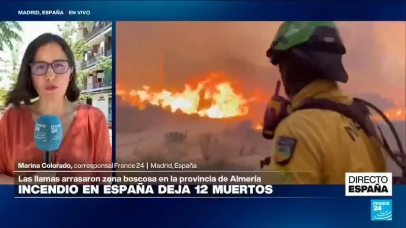 Directo España y el incendio forestal que arrasa la provincia de Almería