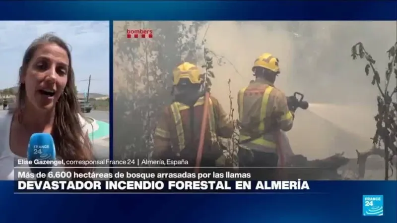 España: al menos 12 personas fallecidas tras devastador incendio forestal en Almería