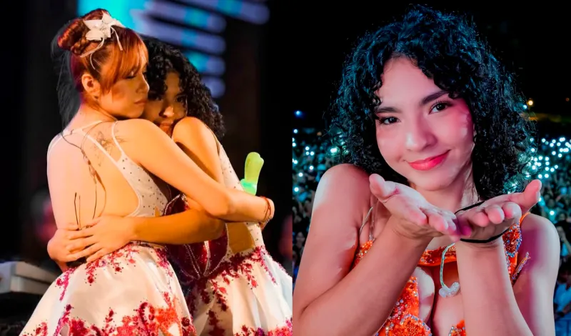 Fernanda Urbina, vocalista de La Bella Luz, rompe en llanto al cantar tema de desamor y sus compañeras la consuelan en pleno show