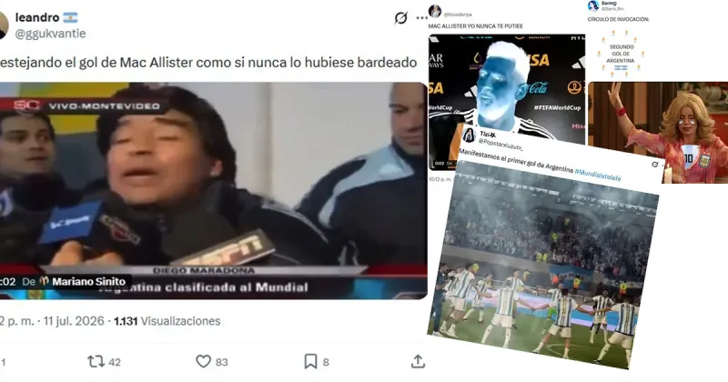 Los memes de Argentina contra Suiza: los "arrepentidos" de Mac Allister, Cami Mayan, De Paul y brujerías para clasificar, viralizan las redes