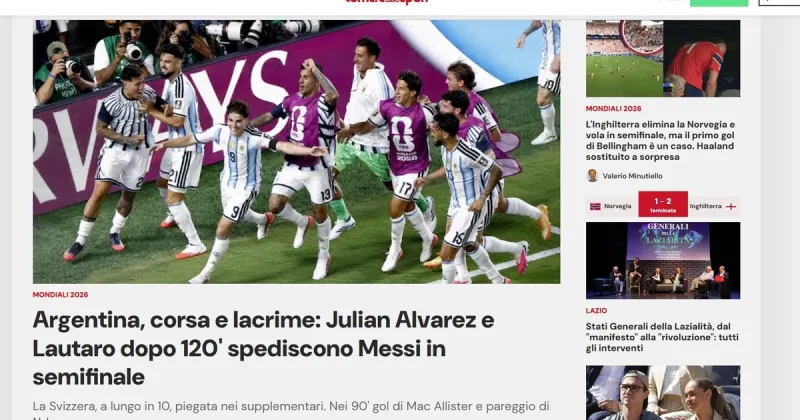 "Sacrificio y lágrimas" y "el clásico que le falta a Messi": la reacción de los medios internacionales tras el sufrido triunfo de Argentina vs Suiza