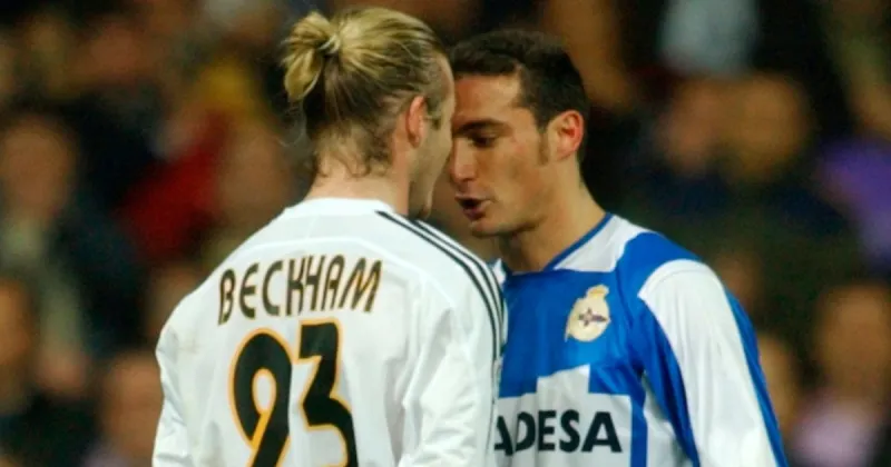 El día que Scaloni terminó cara a cara con David Beckham: patadas,  insultos y "una de las calenturas más grandes de mi carrera"