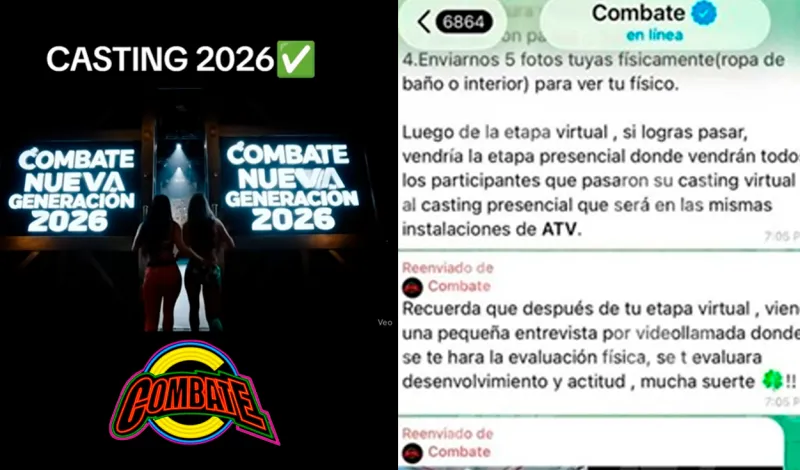 Alertan sobre falso casting del reality 'Combate' tras anuncio de su regreso: estafan a jóvenes pidiendo fotos en bikini y más
