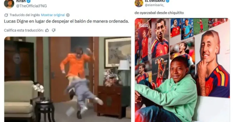 Los mejores memes de España vs Francia: la patada de Digne, las burlas a Mbappé y Oyarzabal destapado