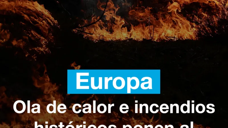 Europa: ola de calor e incendios históricos ponen al continente al límite