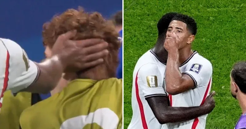 El bofetón de Jude Bellingham al Colo Barco que causó un encontronazo en el final de Argentina-Inglaterra