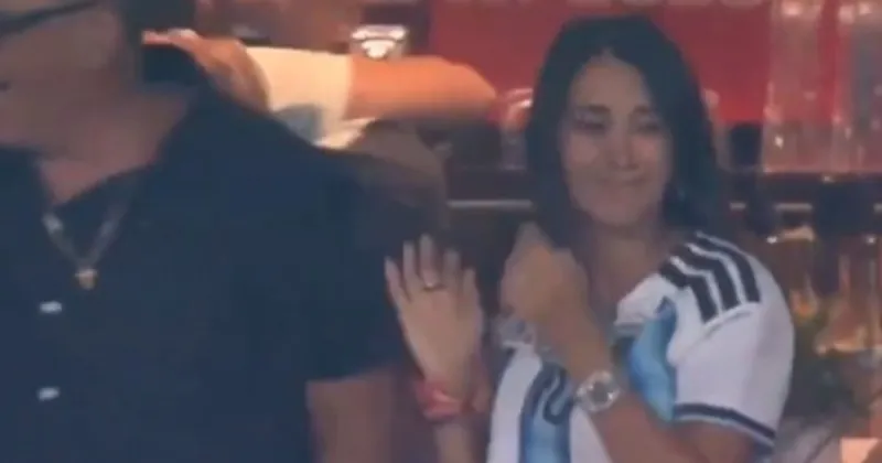 La emoción de Antonela Roccuzzo en el gol del empate de Argentina ante Inglaterra