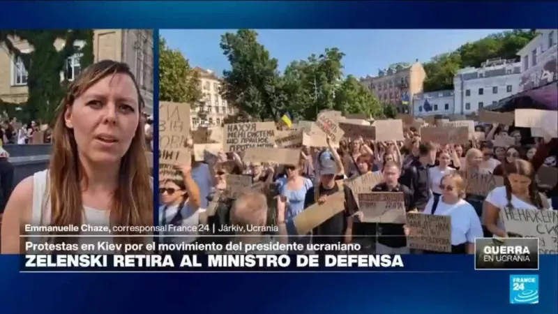 Informe desde Járkiv: protestas por renuncia del ministro de Defensa ucraniano