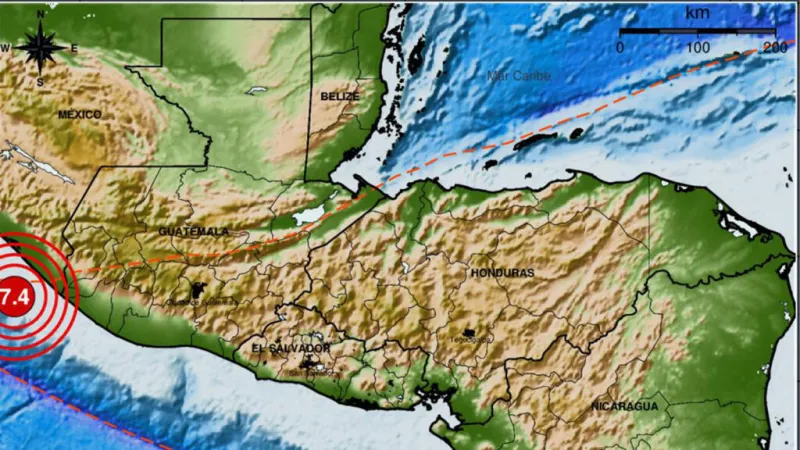 Terremoto de magnitud 7,4 sacude la costa mexicana de Chiapas, cerca a Guatemala