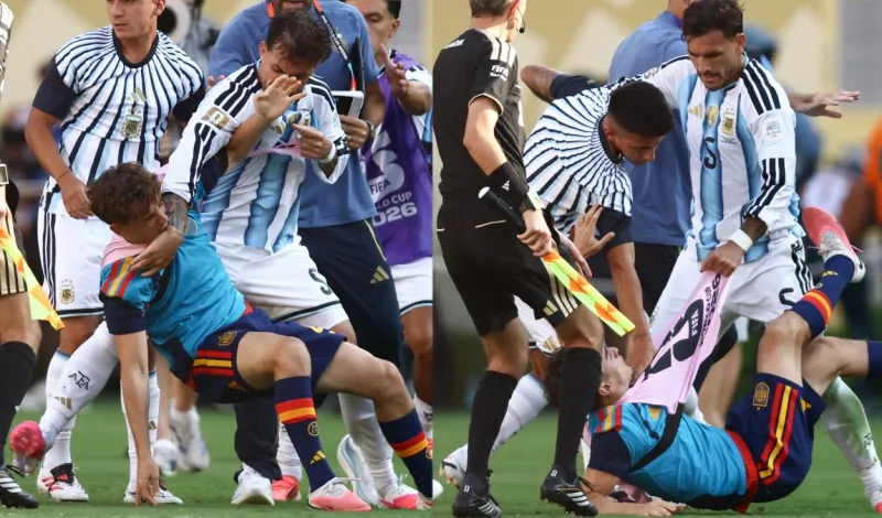 Leandro Paredes protagoniza fuerte cruce con Eric García y Gavi tras la derrota de Argentina en la final del Mundial 2026