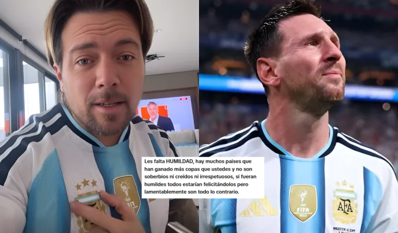 Julián Zucchi presume logros de Argentina tras burlas y usuarios reaccionan en redes sociales: "Les falta humildad"