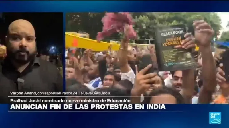 "Partido de las Cucarachas" en India anuncia fin de protestas tras renuncia de ministro de Educación