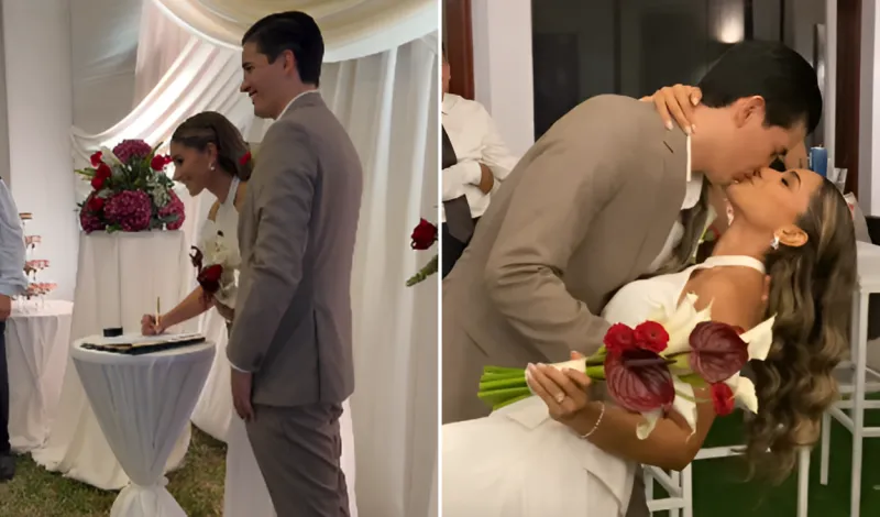 Querida conductora de TV Andrea Arana se casó en emotiva ceremonia: así fue su romántica boda