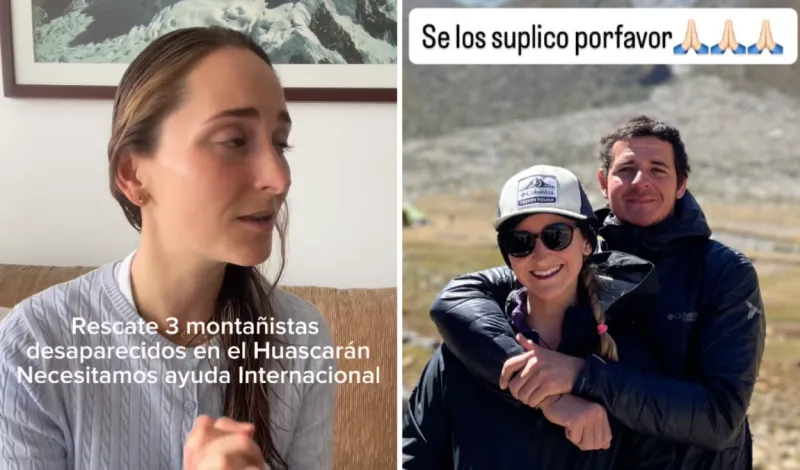 Conductora de TV exige ayuda internacional para rescatar a su novio desaparecido en el Huascarán: “El Perú no está preparado”