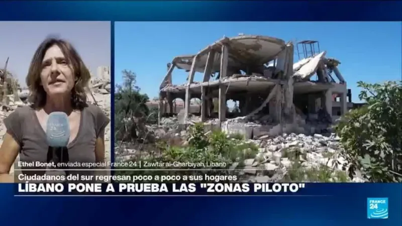 Líbano: entre ruinas, algunos ciudadanos regresan a sus hogares y ponen a prueba las "zonas piloto"