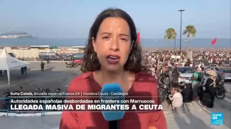 Informe desde frontera Ceuta-Castillejos: miles de jóvenes marroquíes cruzan a Ceuta