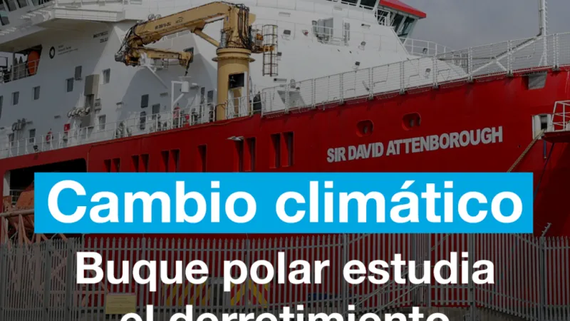 Buque polar estudia el derretimiento de los glaciares en Groenlandia