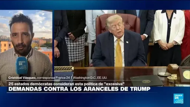 25 estados demócratas demandan a Trump por nuevos aranceles a productos de 60 socios comerciales