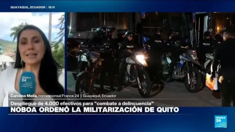 Informe desde Guayaquil: Noboa ordena militarización de Quito para "combate a la delincuencia"