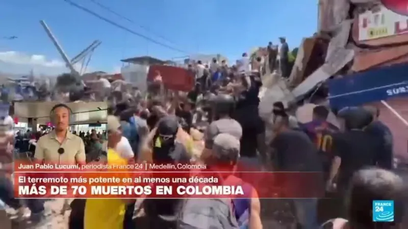 Terremoto de magnitud 7,4 en Colombia también se sintió con fuerza en Medellín